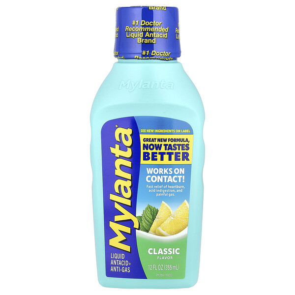 Mylanta Liquid Antacid + Anti-Gas, Classic, 12 fl oz (355 ml)
