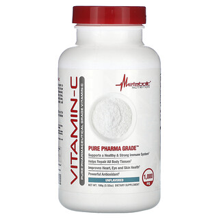 Metabolic Nutrition, Vitamin C, Unflavoured, 3.52 oz (100 g)