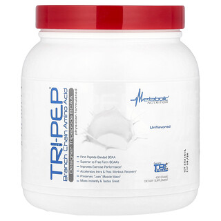 Metabolic Nutrition, Tri-Pep®, Branched Chain Amino Acid, Unflavored, 400 g