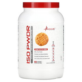 Metabolic Nutrition, ISOpwdr, Molkenproteinisolat, Erdnussbutterkeks, 1.380 g (3,04 lb.)