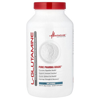 Metabolic Nutrition, L-Glutamina, Sem Sabor, 300 g (10,58 oz)