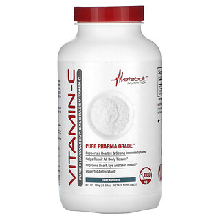 Metabolic Nutrition, Vitamina C, Sin sabor, 300 g (10,58 oz)