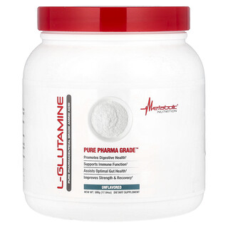 Metabolic Nutrition, L-Glutamina, Sem Sabor, 500 g (17,64 oz)