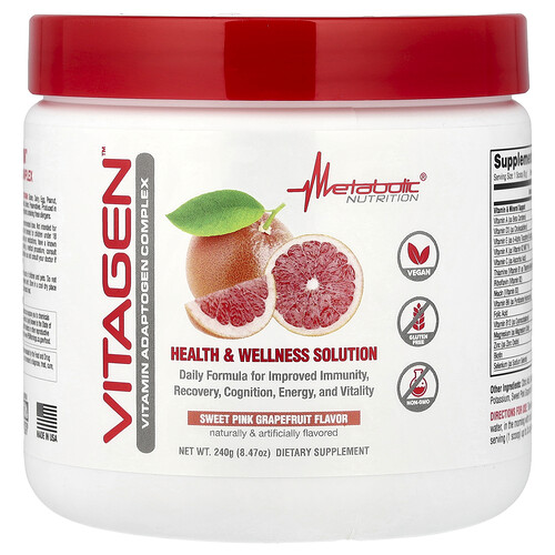 Metabolic Nutrition VitaGen™, Sweet Pink Grapefruit, 8.47 oz (240 g)