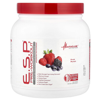 Metabolic Nutrition, Ponche de frutas para el preentrenamiento ESP®, 300 g