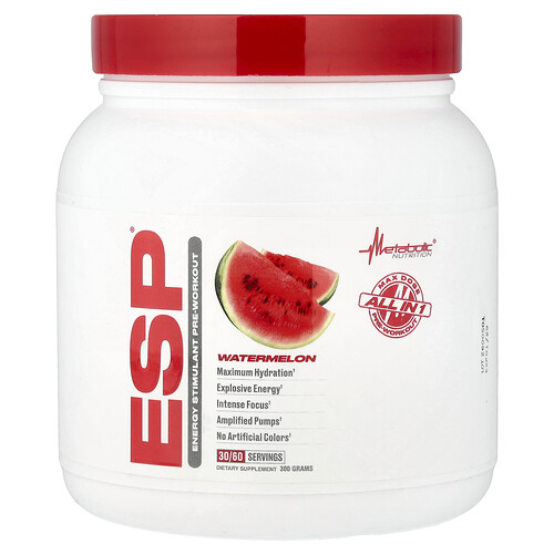 Metabolic Nutrition E.S.P.® Pre-Workout, Watermelon, 300 g