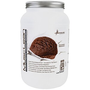 Metabolic Nutrition, MuscleLean, гейнер для увеличения массы сухой мускулатуры, шоколадный молочный коктейль, 2.5 фунта