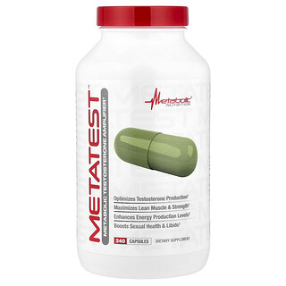 Metabolic Nutrition, Métatest, 240 capsules
