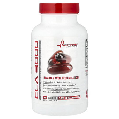 Metabolic Nutrition, CLA 3000™, 90 Softgels (1,000 mg per Softgel)