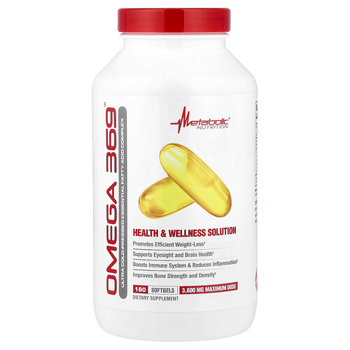 Metabolic Nutrition Omega 369™, 180 Softgels (1,200 mg per Softgel)