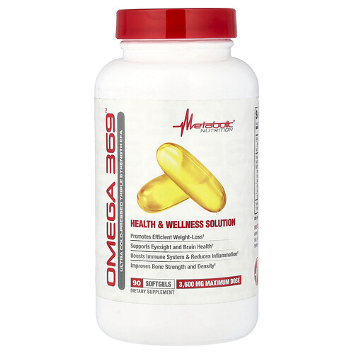 Metabolic Nutrition, Omega 369™, 90 Softgels (1,200 mg per Softgel)