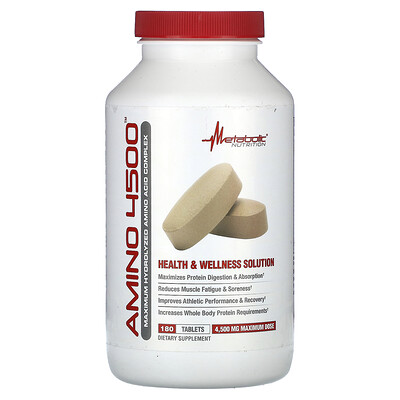 Product Image for Metabolic Nutrition, Amino 4500, 180 Tablets