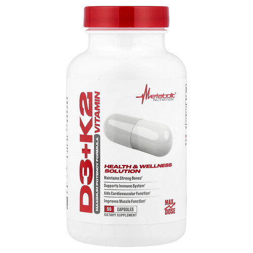 Metabolic Nutrition Vitamin D3 + K2, 90 Capsules