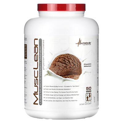 Metabolic Nutrition, MuscLean, Músculo magro para aumentar de peso, Batido de chocolate`` 5 lb