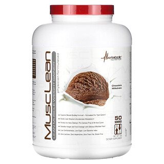 Metabolic Nutrition, MuscLean, sovány izomtömegnövelő, csokoládé turmix, 5 kg