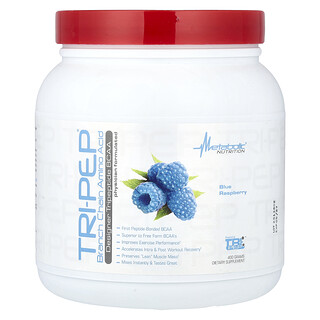 Metabolic Nutrition, Tri-Pep®, Aminoácido de cadena ramificada, Frambuesa azul, 400 g (14,1 oz)