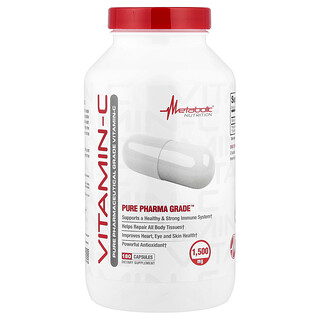 Metabolic Nutrition, Vitamina C, 180 cápsulas (750 mg por cápsula)