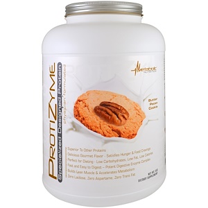 Metabolic Nutrition, ProtiZyme, специально разработанный белок, печенье с маслом и пеканом, 2 кг 300 г (5 фунтов) 