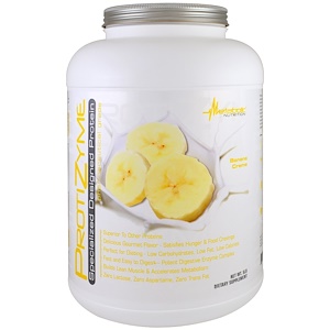 Metabolic Nutrition, ProtiZyme, специально разработанный протеин, банан-сливки, 5 фунтов