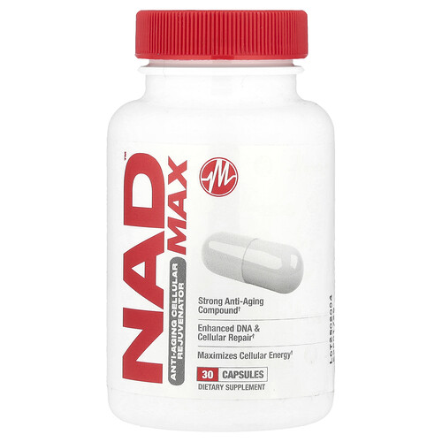 Metabolic Nutrition, NAD MAX™, Anti-Aging Cellular Rejuvenator, zellulärer Anti-Aging-Verjünger, 30 Kapseln