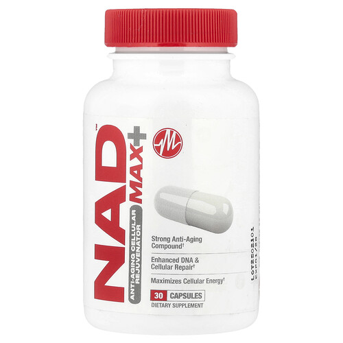 Metabolic Nutrition NAD MAX+™, Anti-Aging Cellular Rejuvenator, 30 Capsules