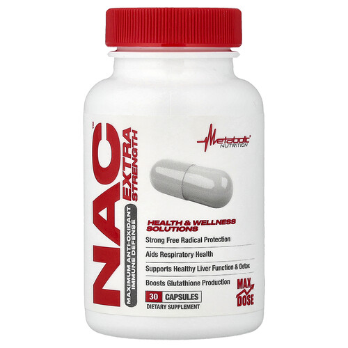 Metabolic Nutrition NAC, 30 Capsules (650 mg per Capsule)