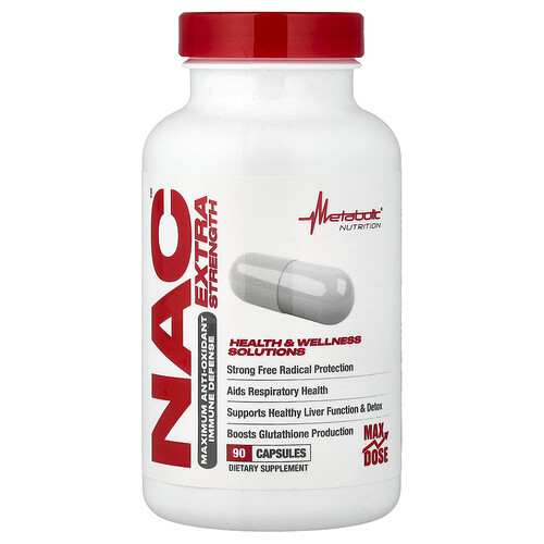 Metabolic Nutrition NAC, 90 Capsules (650 mg per Capsule)