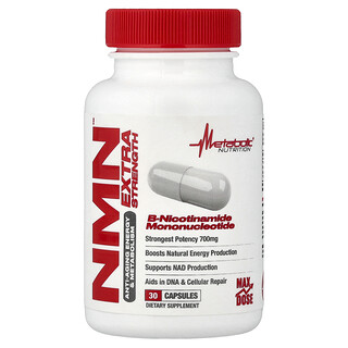 Metabolic Nutrition, NMN, 30 cápsulas (350 mg por cápsula)