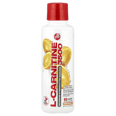 Metabolic Nutrition, L-Carnitine 3500®, Paleta de naranja congelada, 473 ml (16 oz. líq.)