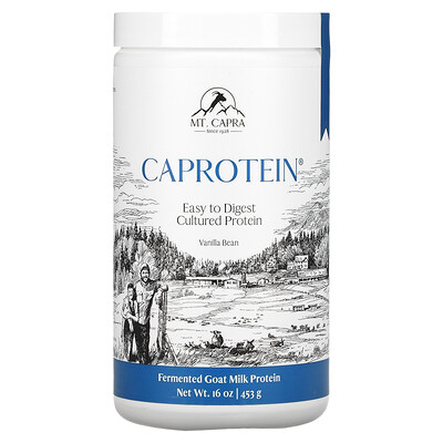 

Mt. Capra Caprotein Fermented Goat-Milk Protein Vanilla Bean 1 lb (453 g)