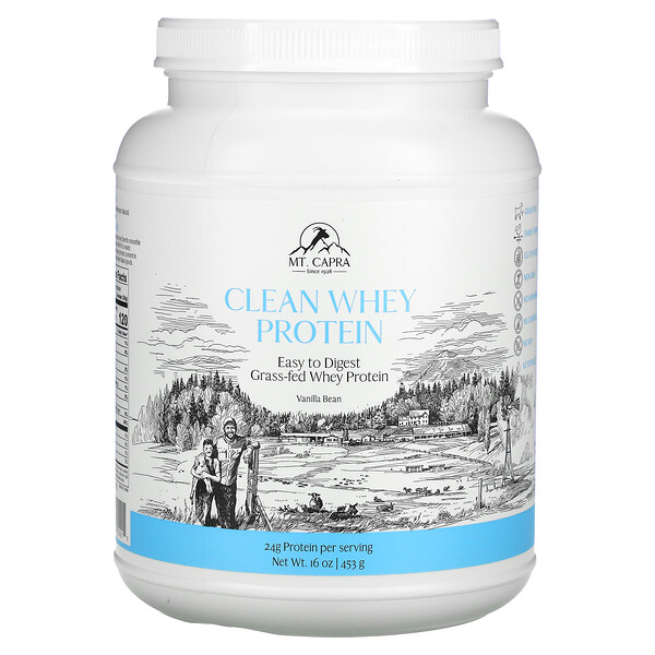 Mt. Capra‏, Clean Whey Protein, Vanilla Bean, 16 oz (453 g)