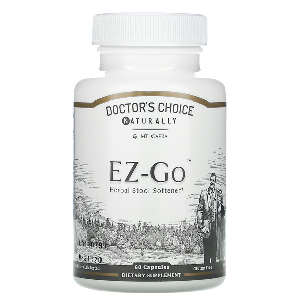 Mt. Capra‏, Doctors Choice EZ-GO, Herbal Stool Softener, 60 Capsules