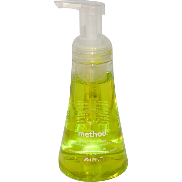 Method, Naturally Derived Foaming Hand Wash, Green Tea plus Aloe, 10 fl