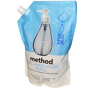 Отзывы о Метод, Gel Hand Wash Refill, Sweet Water, 34 fl oz (1 L)