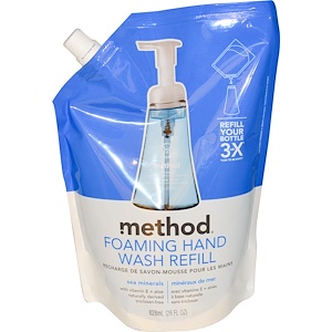 Отзывы о Метод, Foaming Hand Wash Refill, Sea Minerals, 28 fl oz (828 ml)