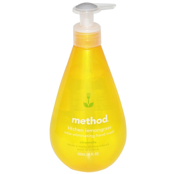 Method, Kitchen OdorEliminating Hand Wash, Lemongrass, 18 fl oz (532