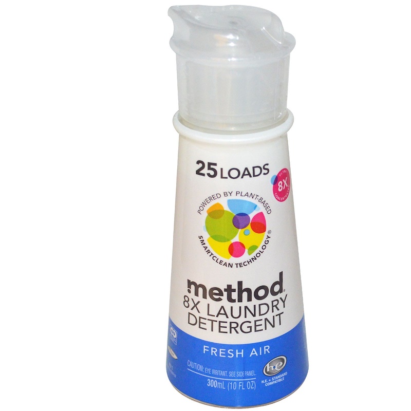 Method, 8X Laundry Detergent, 25 Loads, Fresh Air, 10 fl oz (300 ml