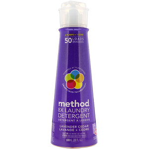 Отзывы о Метод, 8X Laundry Detergent, Lavender Cedar, 20 fl oz (600 ml)