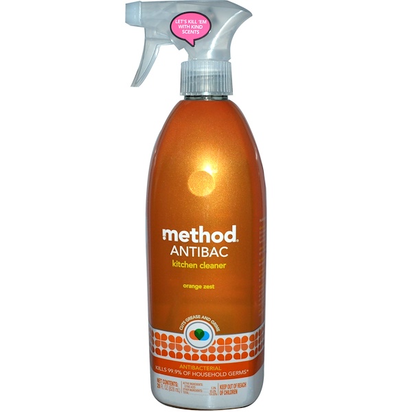 Method, Antibac, Kitchen Cleaner, Orange Zest, 28 fl oz (828 ml) iHerb
