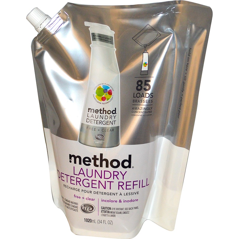 Method, Laundry Detergent Refill, 85 Loads, Free + Clear, 34 fl oz