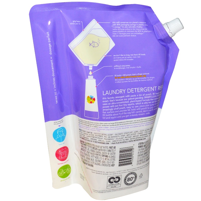 Method, Laundry Detergent Refill, 85 Loads, Lavender Cedar, 34 fl oz