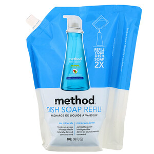Отзывы о Метод, Dish Soap Refill, Sea Minerals, 36 fl oz (1.06 l)