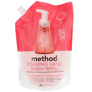 Отзывы о Метод, Foaming Hand Wash Refill, Pink Grapefruit, 28 fl oz (828 ml)