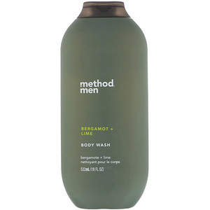 Метод, Men, Body Wash, Bergamot + Lime, 18 fl oz (532 ml) отзывы