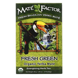 Мэйт Фактор, Organic Yerba Mate, Fresh Green, 24 Tea Bags, 2.96 oz (84 g) отзывы