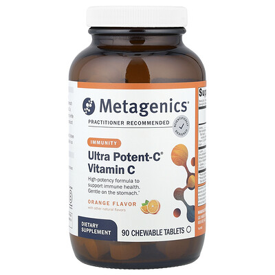 Product Image for Metagenics, Ultra Potent-C Vitamin C, Orange , 90 Chewable Tablets