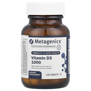 Metagenics, Vitamina D3 1000, 25 mcg, 120 comprimidos