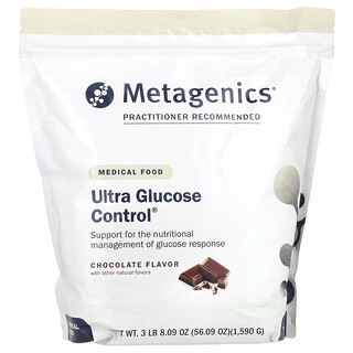 Metagenics, Ultra Glukóza, Lékařská Potravina, Čokoláda, 3 lb (8.09 oz)