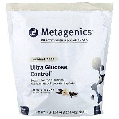 Metagenics, Ultra Glucose Control®, Alimento medicinal, Vainilla, 1590 g (3 lb 8,09 oz)