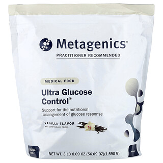 Metagenics, Ultra Glucose Control®, Alimento medicinal, Vainilla, 1590 g (3 lb 8,09 oz)